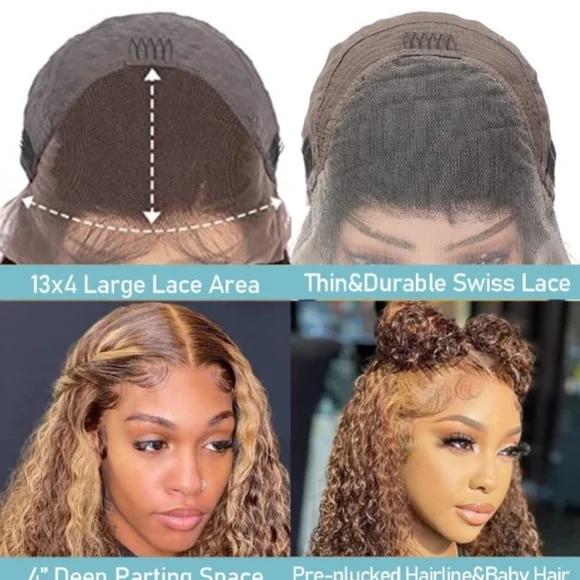 22 inch Water Wave Honey Blonde 13x4 HD Lace Human Hair Wig